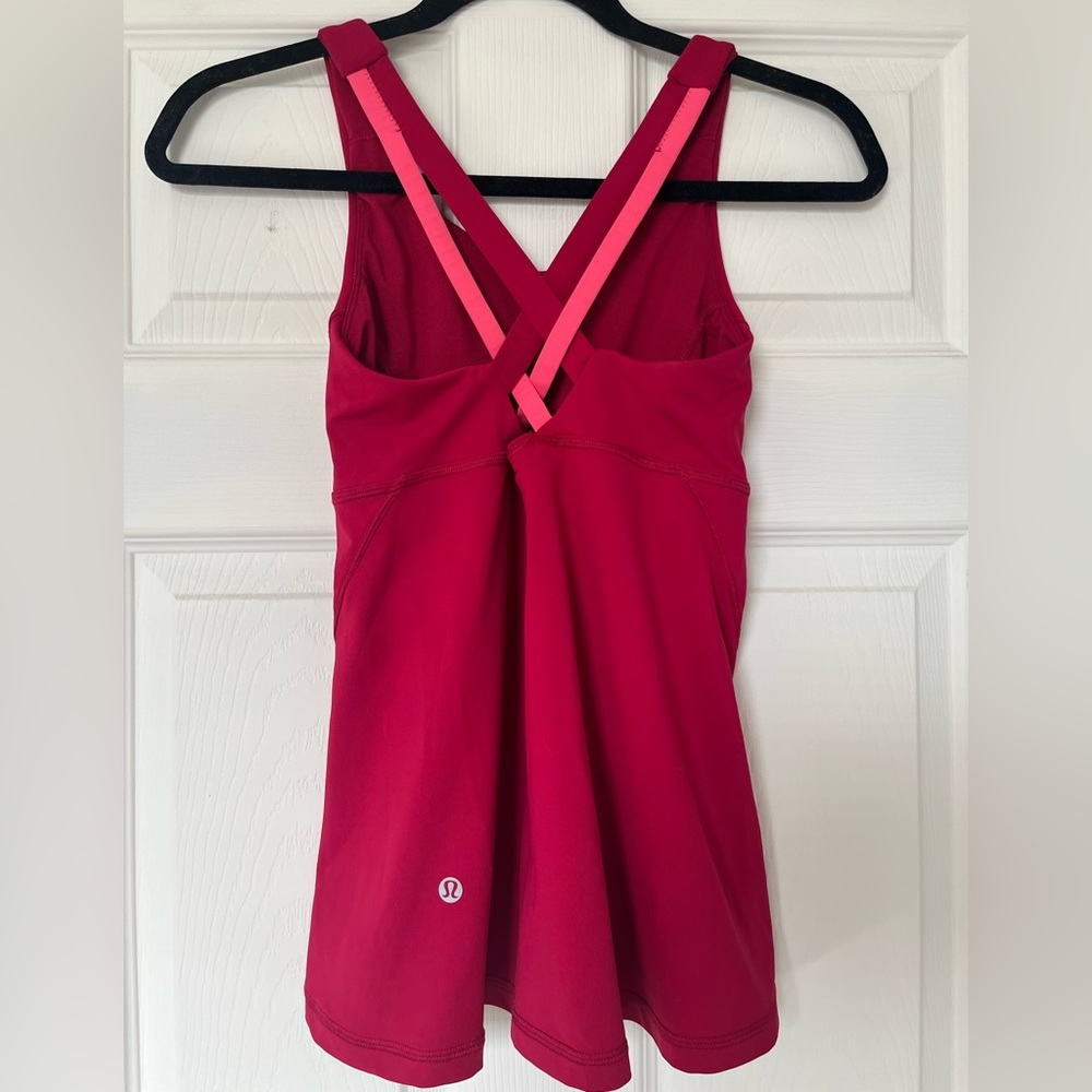 Lululemon Stash N Run Tank Ruby Red Size 2